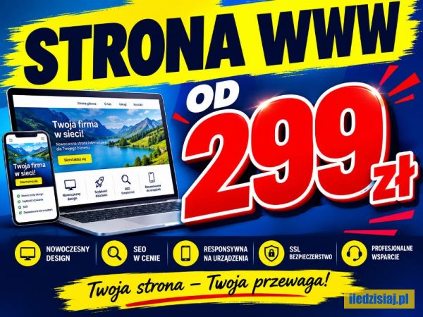 Strony internetowe za 299 zł - wykonanie od A do Z
