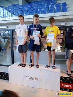 Zawodnicy na podium